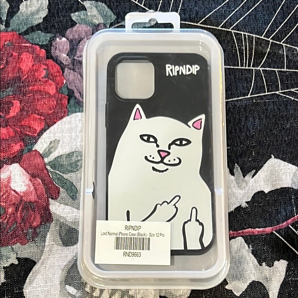 NWT RIPNDIP LORD NERMAL APPLE IPHONE CASE (BLACK) SIZE 12 PRO